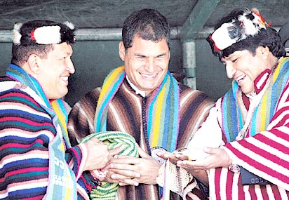 Don Hugo, Don Rafael y Don Evo