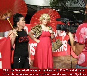 Imagem: Scarlet Alliance protesta