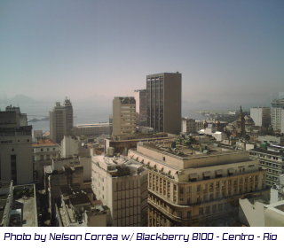 Vista que tenho do escritório de trabalho